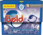 Bold All in 1 Lavender & Camomile Laundry Pods, 12 Washes, with Built-in Fabric Softener